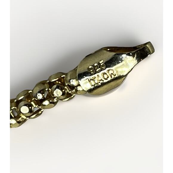 ITAOR Italy Sterling Silver Vermeil 925 Long Popcorn Chain Necklace - 30 in - Picture 5 of 15